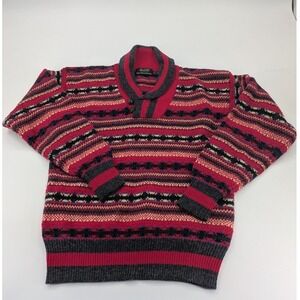 VTG Marshall Field Store For Men New Traditions Wool Sweater Medium Nordic 90s